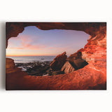 Black and white photograph of Perth skyline on stretched canvas, suitable for kitchen wall art.