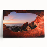 Black and white stretched canvas of Perth skyline, ideal for kitchen wall art or bedroom ambiance.