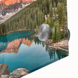 Large abstract wall art featuring Alberta, Canada scenery in muted earth tones on acrylic glass.