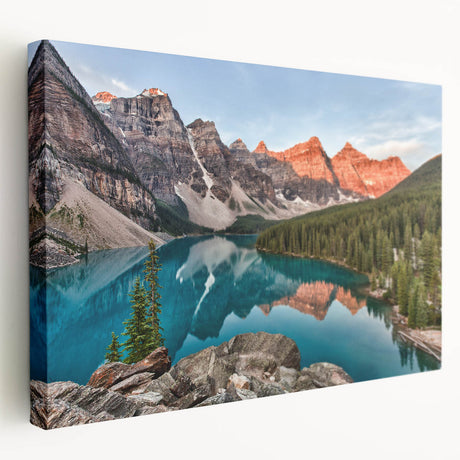 Large canvas art of Alberta, Canada scenery in natural, earthy tones, suitable for kitchen wall decor.