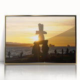 Framed acrylic print of British Columbia scenery in muted earth tones, ideal for modern art wall decor.