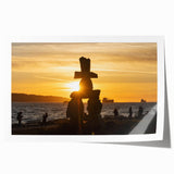 Rolled print of British Columbia scenery with lush greenery and mountain backdrop, ideal for art wall dining room.