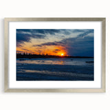 Textured abstract art print of Manitoba scenery in muted earth tones on a framed canvas, suitable for bedroom decor.