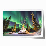 Rolled print of Northwest Territories scenery with muted earth tones, ideal for art wall dining room.