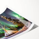 Extra large rolled print featuring line art flowers in muted earth tones, ideal for large living room decor.