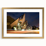 Extra large abstract art print of Ontario scenery in gold frame, ideal for living room decor.