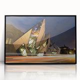 Large abstract wall art depicting Ontario scenery in muted earth tones on framed acrylic, ideal for modern living room decor.