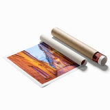 Extra large rolled print of Quebec scenery with vibrant floral elements, ideal for classy bathroom wall art.