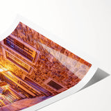 Extra large wall art featuring line art flowers in muted tones on rolled canvas, suitable for large living room decor.