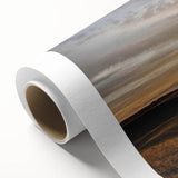 Art deco poster of Saskatchewan scenery in muted earth tones on rolled canvas, ideal for nursery wall art.