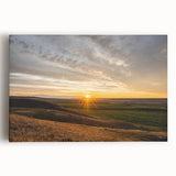 Black and white photo of Saskatchewan scenery on large stretched canvas, suitable for kitchen wall art.
