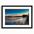 Extra large framed abstract art print featuring colorful, textured scenery of Yukon, ideal for living room decor.