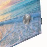 Large abstract wall art depicting the Caribbean scenery in mid-century modernist style on acrylic.