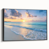 Black and white framed canvas depicting a vintage Barbados landscape, ideal for bedroom wall decor.