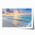 Extra large rolled print of a Caribbean Barbados scenery with vibrant tropical floral elements.