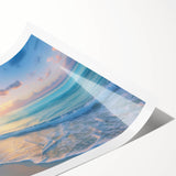 Extra large wall art featuring line art flowers in pastel shades on a rolled canvas, ideal for large living room decor.