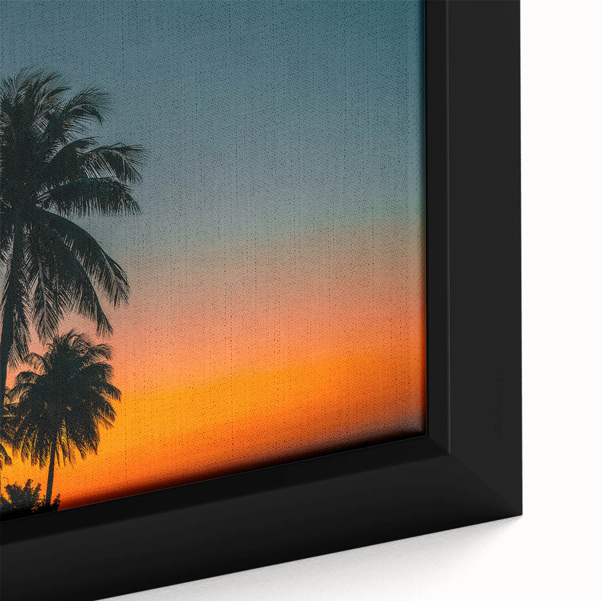 Extra large framed canvas featuring a textured depiction of a vibrant Caribbean scene, ideal for living room decor.