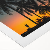 Art deco poster of a scenic Caribbean view on rolled canvas, suitable for dining room wall art.