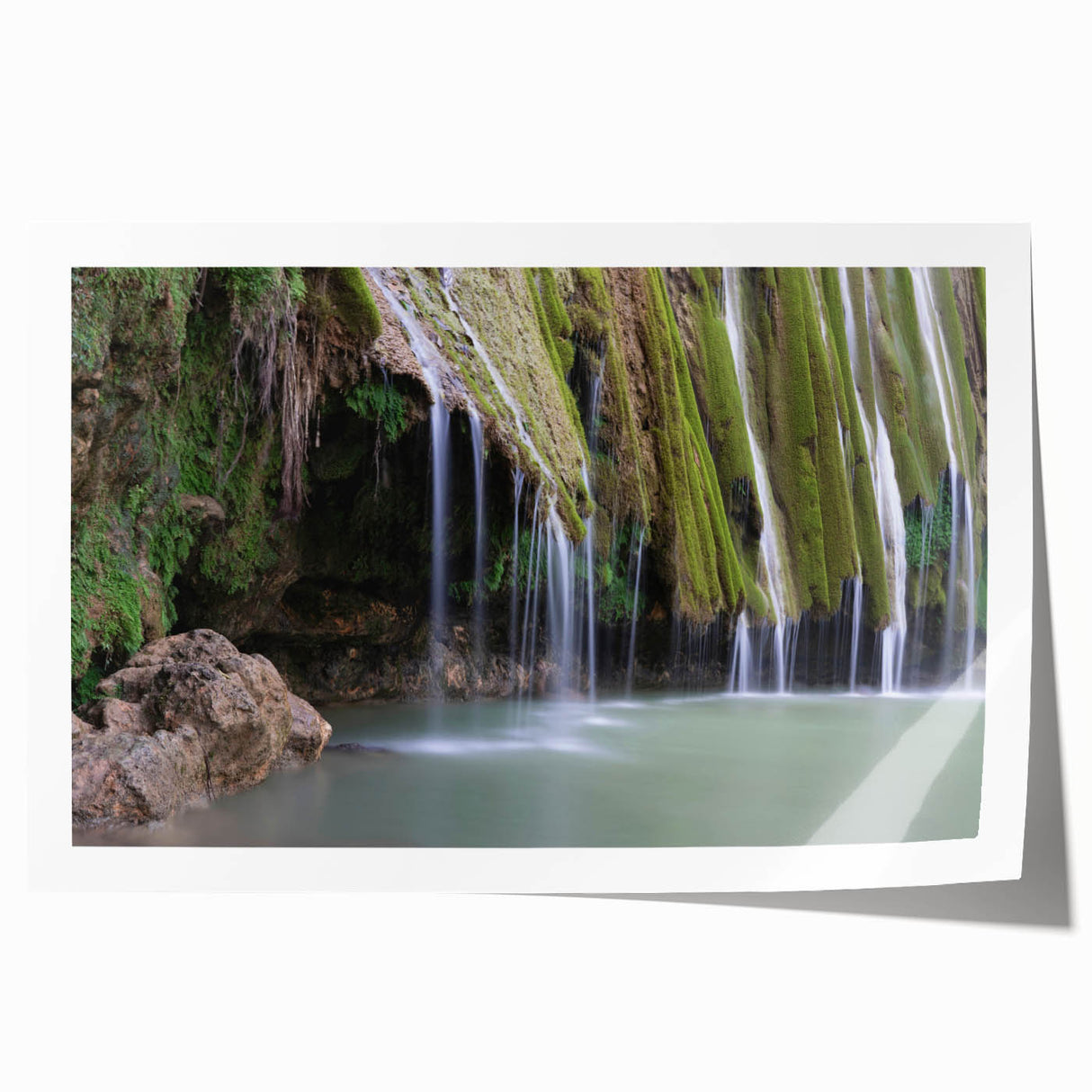 Extra large rolled canvas print of vibrant Caribbean scenery, ideal for art wall dining room.