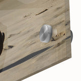 Large abstract wall art featuring a vibrant Caribbean scenery on acrylic glass, ideal for dining room ambiance.