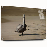 Acrylic print of a large abstract depiction of a Caribbean scenery in vibrant blue and green tones.