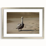 Extra large wall art featuring an abstract textured print of a Caribbean scenery in silver frame.