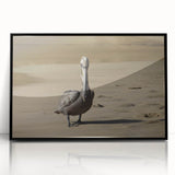 Large abstract wall art depicting a vibrant Caribbean scenery in mid-century modernist style, acrylic on framed canvas.