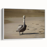 Vintage poster art of a Caribbean scenery on framed canvas, featuring vibrant colors, ideal for living room decor.