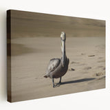 Large canvas print of a serene Puerto Rican beach scene with soft blue and sandy hues, ideal for kitchen wall art.