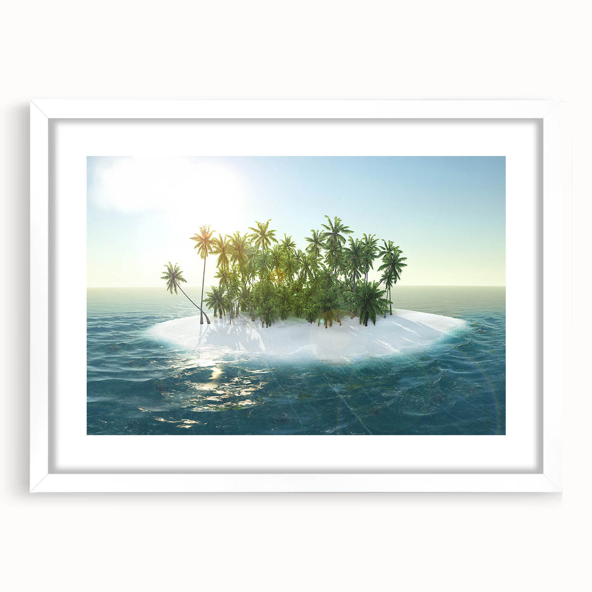 Textured art print of the Caribbean Virgin Islands in abstract style.