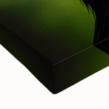 Black and white landscape art painting of Central America on stretched canvas, suitable for bedroom wall decor.