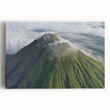 Large black and white photo of a Costa Rican landscape on stretched canvas, ideal for kitchen wall art.