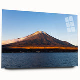 Large abstract wall art of a Central American landscape in vibrant earth tones on acrylic glass.