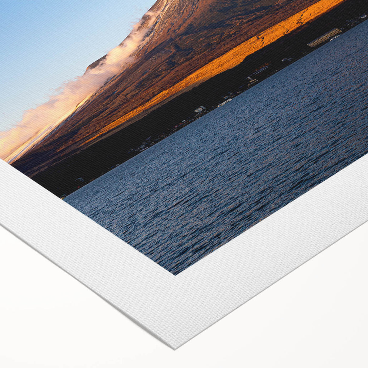 Art deco poster featuring a Central American landscape in muted green and blue tones, ideal for dining room wall art.