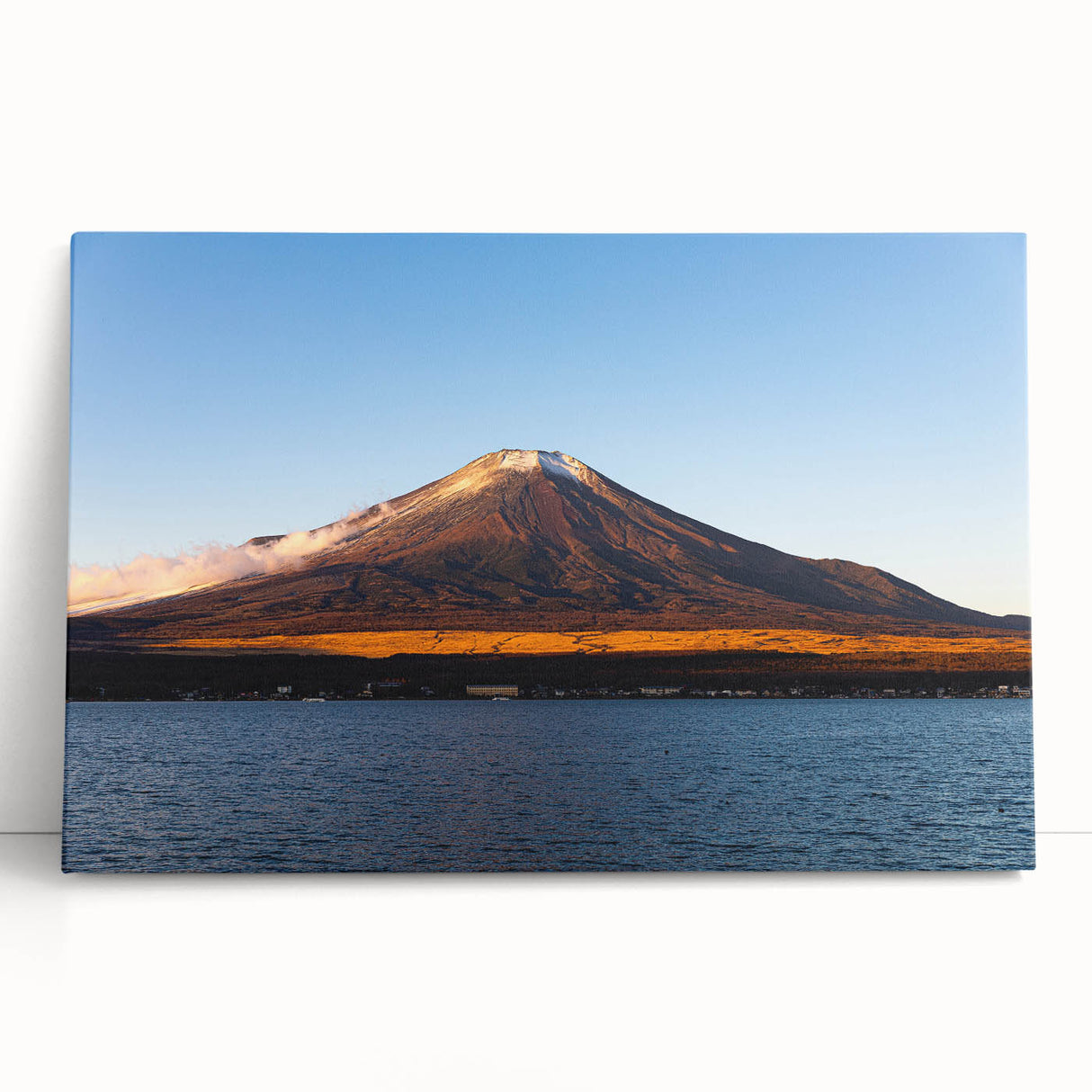 Vintage poster art of a scenic Nicaraguan landscape on stretched canvas, featuring vibrant colors.