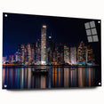 Large abstract wall art depicting Central American scenery in vibrant colors on acrylic glass.