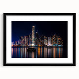 Extra large framed abstract art print featuring a colorful, textured depiction of a Central American scenery.