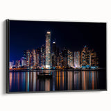 Black and white framed canvas featuring a vintage-style landscape of Central America, ideal for bedroom decor.
