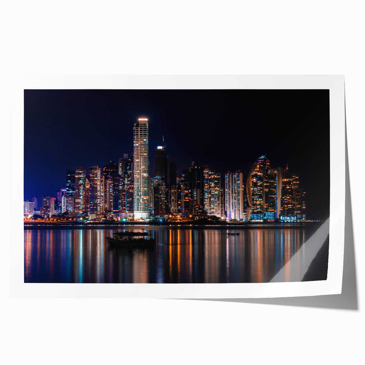 Panama landscape with lush greenery and waterfalls on extra large rolled canvas, ideal for art wall dining room.