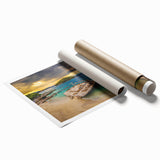 Extra large rolled print of a floral scene in Albania, featuring soft pastel colors, ideal for classy bathroom wall art.