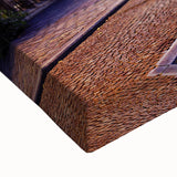 Black and white landscape art painting of a serene Belgian countryside on stretched canvas, suitable for bedroom wall decor.