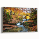 Landscape art painting of a Bulgarian scenery on framed canvas.