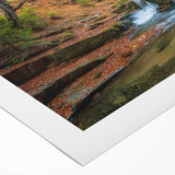 Art deco poster of a European Bulgarian scenery in muted earth tones on rolled canvas, suitable for dining room decor.