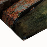 Black and white landscape art painting of a Bulgarian scenery on large stretched canvas, suitable for bedroom wall art.