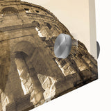 Large abstract wall art featuring a Croatian landscape in vibrant hues on acrylic glass, ideal for dining room decor.