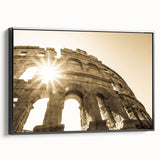 Black and white framed canvas of a Croatian landscape, ideal for bedroom wall decor.