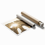 Extra large rolled print of a Croatian landscape with vibrant floral details, ideal for classy bathroom wall art.