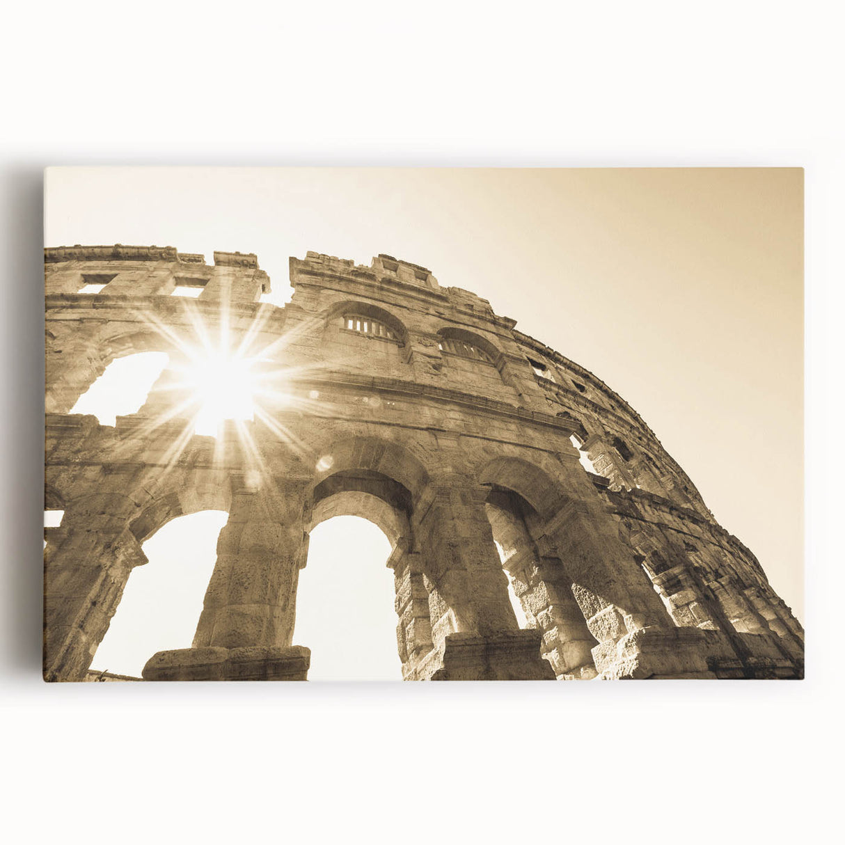 Black and white photograph of a Croatian coastal town on stretched canvas, ideal for kitchen wall art.