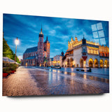 Acrylic print of Prague scenery in muted earth tones, ideal for bedroom or dining room decor.
