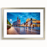 Extra large framed wall art of an abstract Prague cityscape, featuring textured brushstrokes in muted earth tones.
